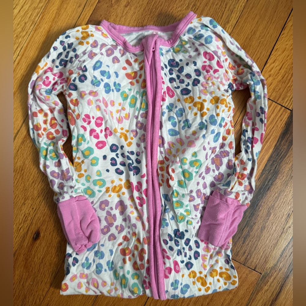 Little Sleepies Rainbow Leopard Zippie 12-18M